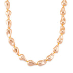 Goldene Muschelkernperle (25x25 mm) Halskette ca. 50 cm 316L Edelstahl 530.00 ct