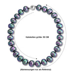 Pfaufarbene Muschelperle Halskette ca. 50 cm 316L Edelstahl 885.00 ct