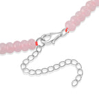 D'Joy Rosa Jade Halskette ca. Flexibles cm 925 Silber Rhodiniert ca. 130,00 ct.
