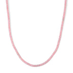 D'Joy Rosa Jade Halskette ca. Flexibles cm 925 Silber Rhodiniert ca. 130,00 ct.