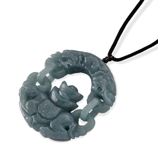 Olmek Jadeit Halskette Flexibles cm ca. 200,00 ct.