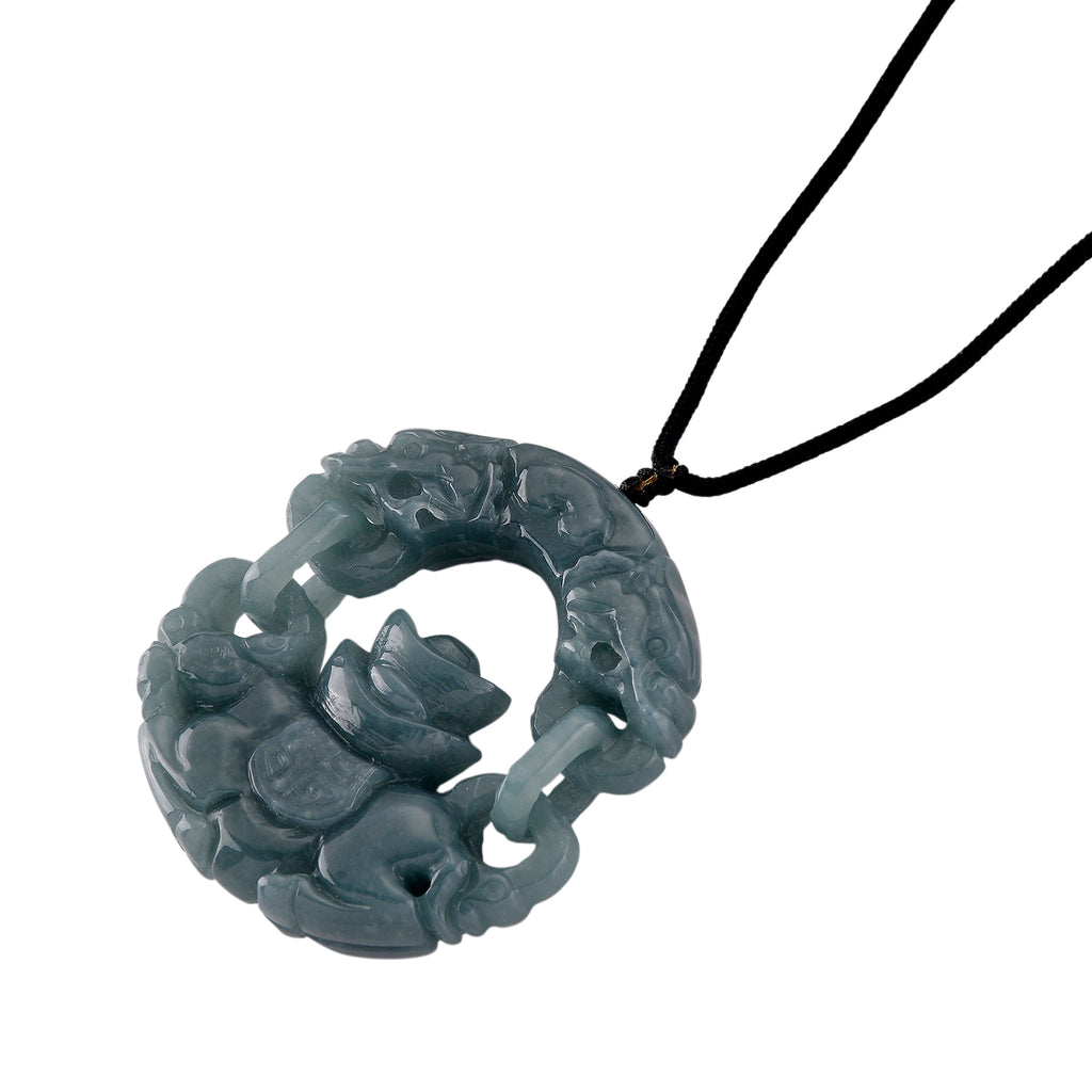 Olmek Jadeit Halskette Flexibles cm ca. 200,00 ct.