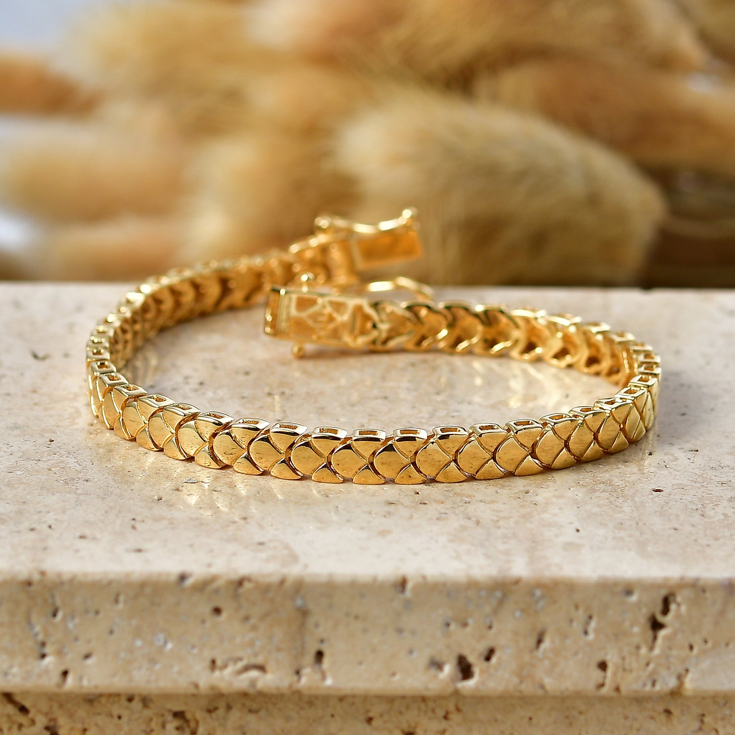 EVER TRUE Bronzella Kollektion-Reine Bronze 750 Vergoldet Armband ca. 19 cm ca. 12,70g