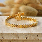 EVER TRUE Bronzella Kollektion-Reine Bronze 750 Vergoldet Armband ca. 19 cm ca. 12,70g