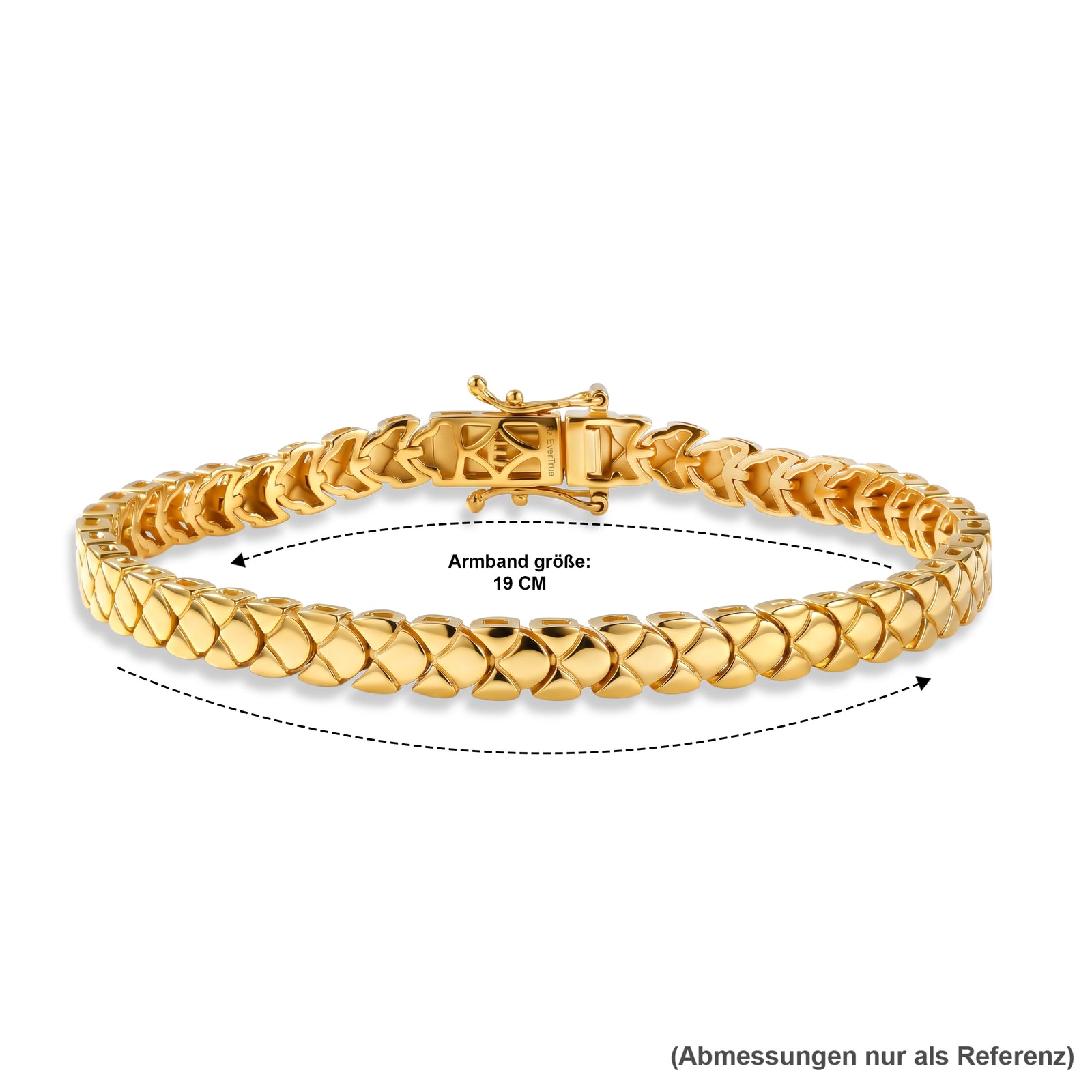 EVER TRUE Bronzella Kollektion-Reine Bronze 750 Vergoldet Armband ca. 19 cm ca. 12,70g