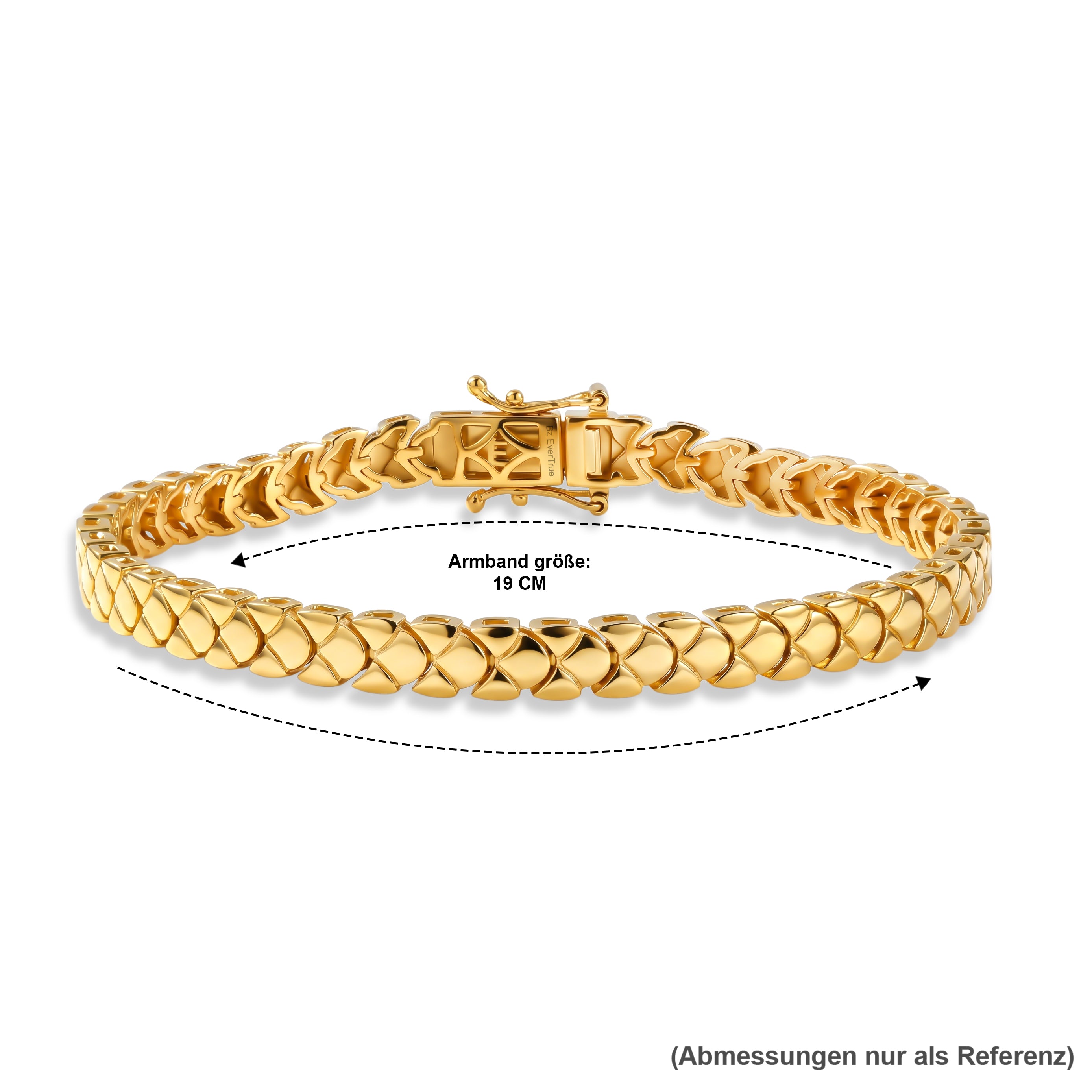 EVER TRUE Bronzella Kollektion-Reine Bronze 750 Vergoldet Armband ca. 19 cm ca. 12,70g