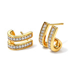 D'Joy Moissanit Ohrringe 925 Silber 750 Vergoldet ca. 0,57 ct.