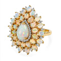 D'Joy AA Natürlicher, äthiopischer Welo Opal Ring 925 Silber 750 Gelbgold vermeil (Größe 17.00) ca. 4,75 ct