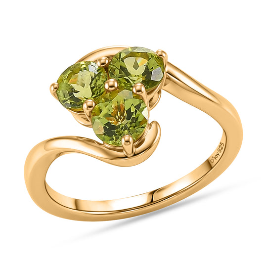 D'Joy Natürlicher Peridot Ring 925 Silber (Größe 17.00) ca. 1.63 ct