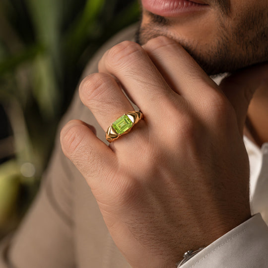 EVER TRUE AA Natürlicher Peridot Ring 950 Kupfer (Größe 20.00) ca. 2.44 ct