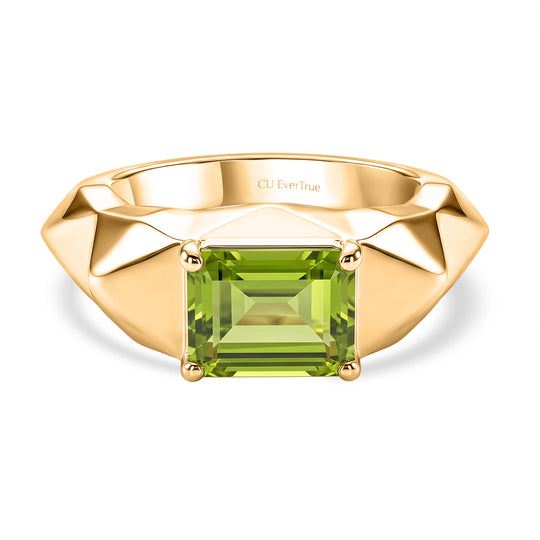 EVER TRUE AA Natürlicher Peridot Ring 950 Kupfer (Größe 20.00) ca. 2.44 ct