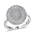 LUXURIANT DIAMOND - Lab Grown Diamant SI-GH Ring 925 Silber Rhodiniert (Größe 19.00) ca. 1.00 ct