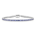 D'Joy Tansanit Armband ca. 20 cm 925 Silber Rhodiniert ca. 5,82 ct.