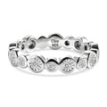 D'Joy Weißer Diamant Ring 925 Silber Platiniert (Größe 20.00) ca. 0,01 ct