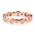 D'Joy Natürlicher Champagner Diamant Ring 925 Silber Rosévergoldet (Größe 20.00) ca. 0,01 ct