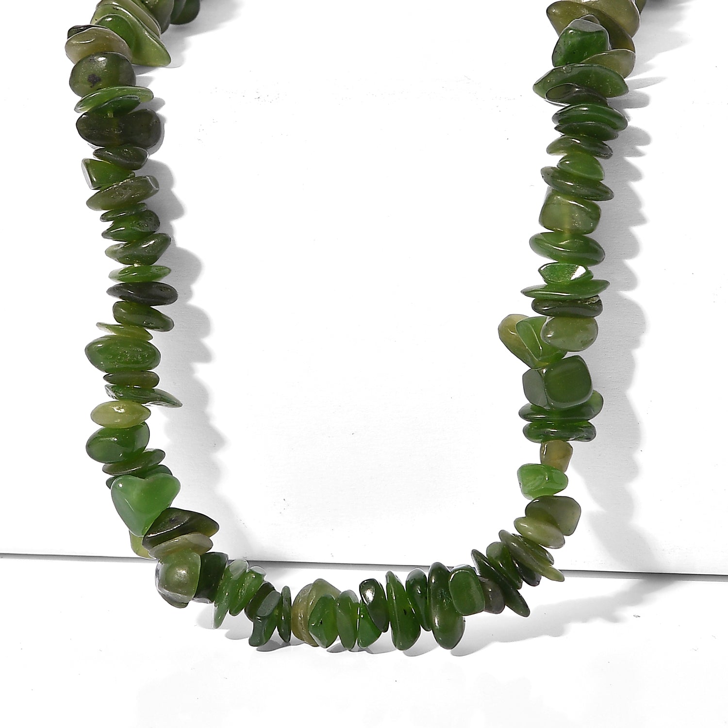 Nephrit Halskette 70 cm ca. 355.00 ct