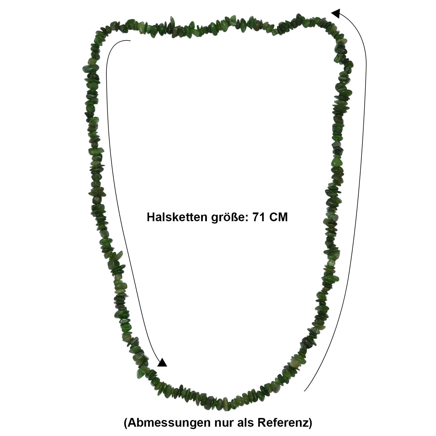 Nephrit Halskette 70 cm ca. 355.00 ct