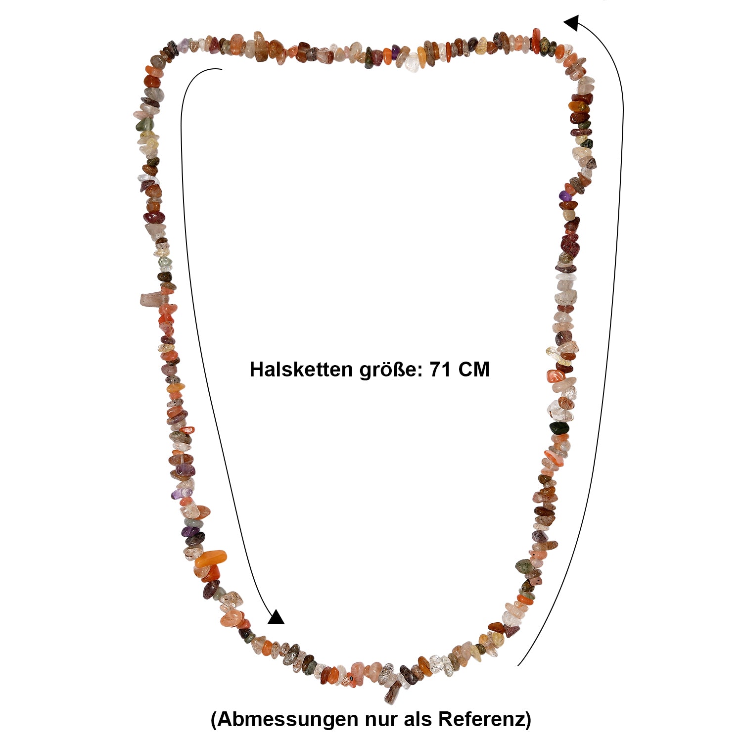 Strahlen Quarz Halskette 70 cm ca. 274.70 ct