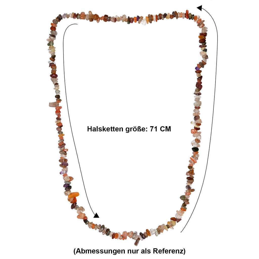 Strahlen Quarz Halskette 70 cm ca. 274.70 ct