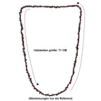 Roter Granat Halskette 70 cm ca. 180.00 ct
