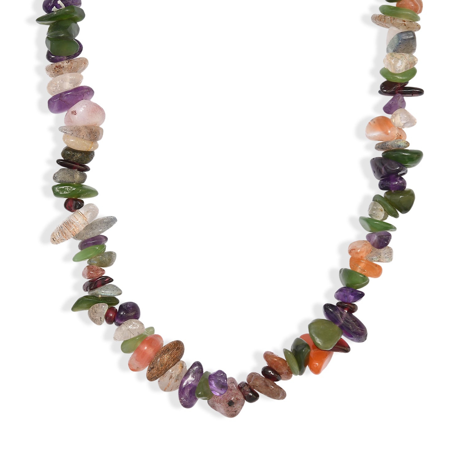 Mehrfarbig Edelsteine Halskette 70 cm ca. 265.00 ct