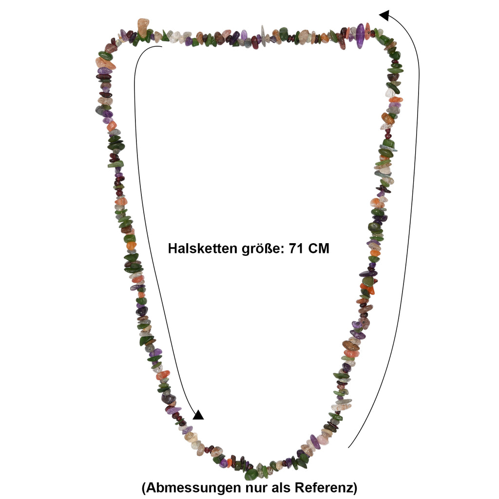 Mehrfarbig Edelsteine Halskette 70 cm ca. 265.00 ct