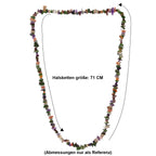 Mehrfarbig Edelsteine Halskette 70 cm ca. 265.00 ct