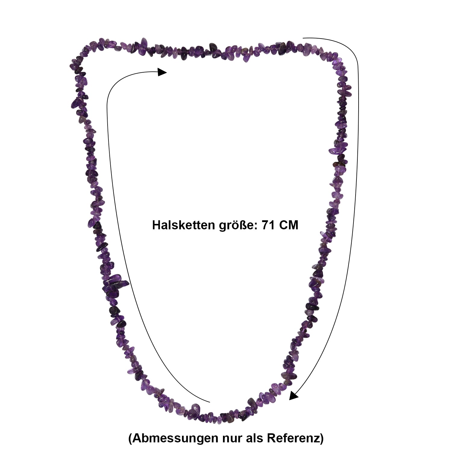 Amethyst Halskette 70 cm ca. 145.00 ct