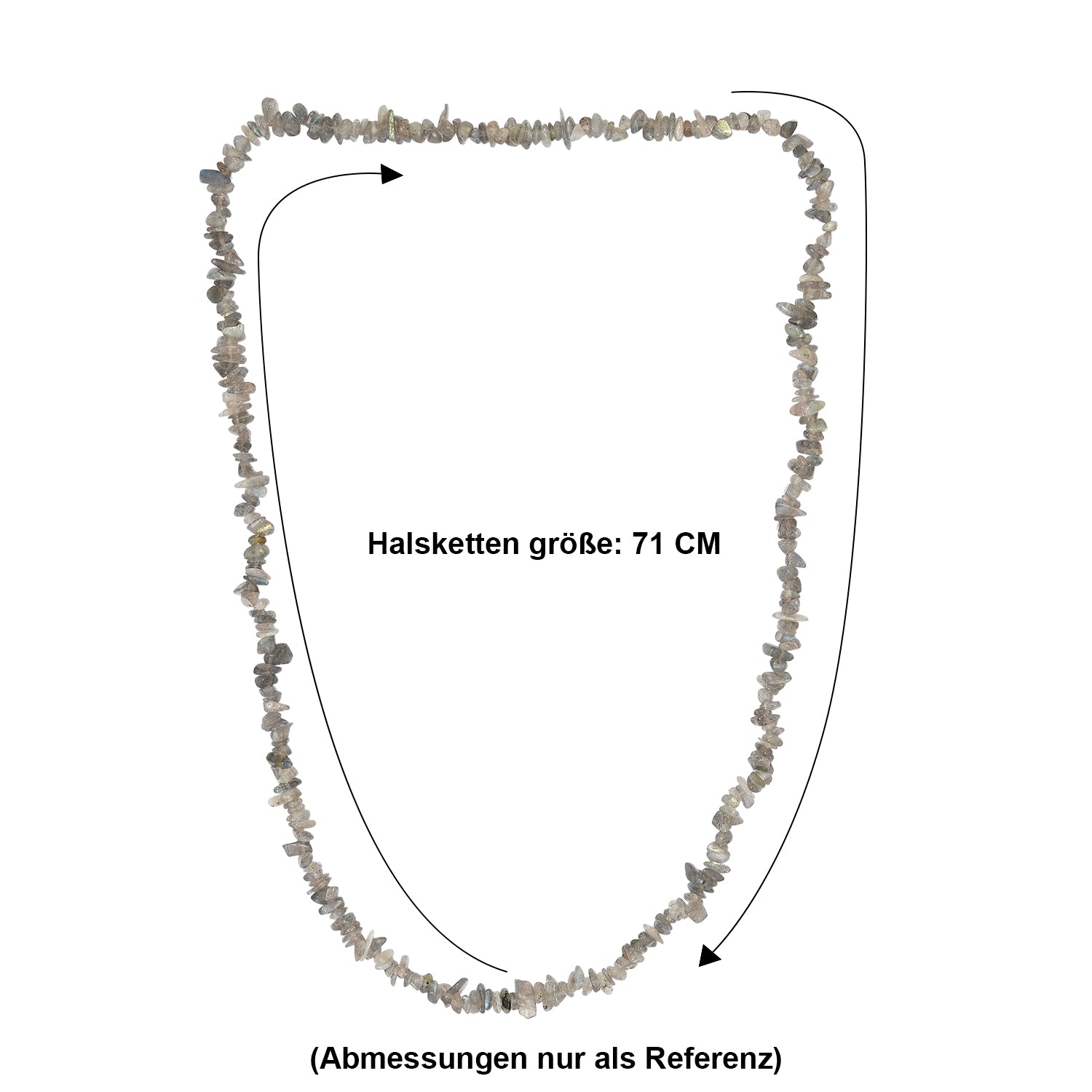 Labradorit Halskette 70 cm ca. 235.00 ct