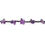 Amethyst, Schwarzer Spinell Halskette 91 cm ca. 240.00 ct