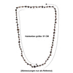 Rauchquarz, Schwarzer Spinell Halskette 91 cm ca. 240.00 ct