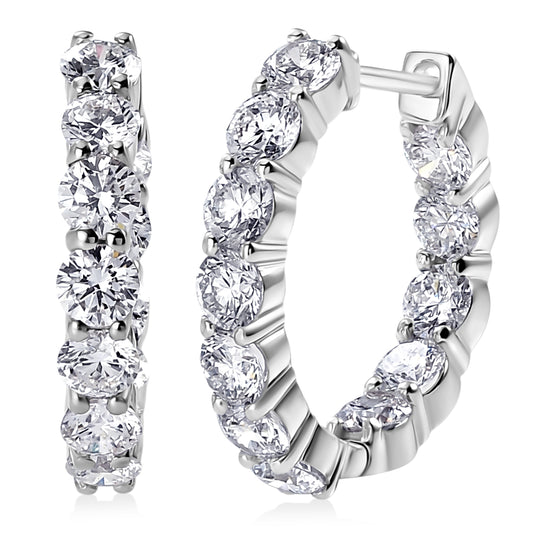 LUXURIANT DIAMOND - Lab Grown Diamant SI-GH Ohrringe 925 Silber Rhodiniert ca. 5.35 ct