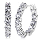 LUXURIANT DIAMOND - Lab Grown Diamant SI-GH SGL zertifiziert Ohrringe 925 Silber 750 Gelbgold vermeil ca. 5.35 ct