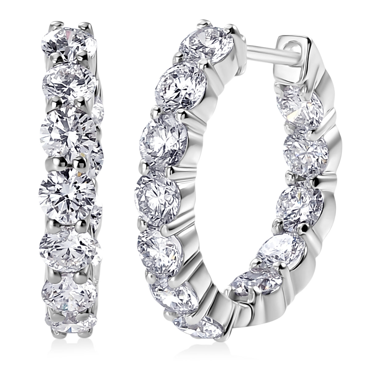 LUXURIANT DIAMOND - Lab Grown Diamant SI-GH SGL zertifiziert Ohrringe 925 Silber 750 Gelbgold vermeil ca. 5.35 ct
