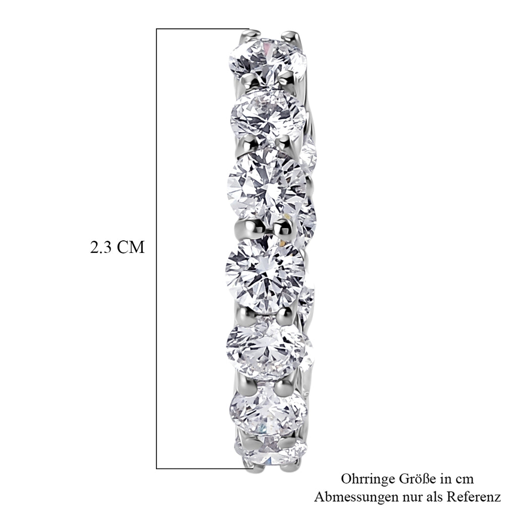 LUXURIANT DIAMOND - Lab Grown Diamant SI-GH SGL zertifiziert Ohrringe 925 Silber 750 Gelbgold vermeil ca. 5.35 ct