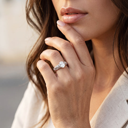 LUXURIANT DIAMOND - Lab Grown Diamant SI-GH Ring 925 Silber (Größe 20.00) ca. 0,79 ct