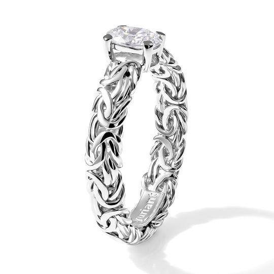LUXURIANT DIAMOND - Lab Grown Diamant SI-GH Ring 925 Silber (Größe 20.00) ca. 0,79 ct