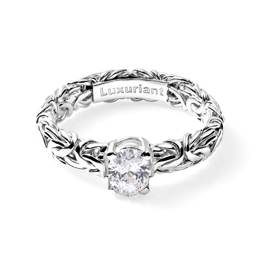 LUXURIANT DIAMOND - Lab Grown Diamant SI-GH Ring 925 Silber (Größe 20.00) ca. 0,79 ct