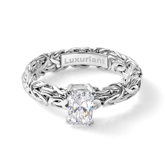 LUXURIANT DIAMOND - Lab Grown Diamant SI-GH Ring 925 Silber (Größe 21.00) ca. 1,02 ct