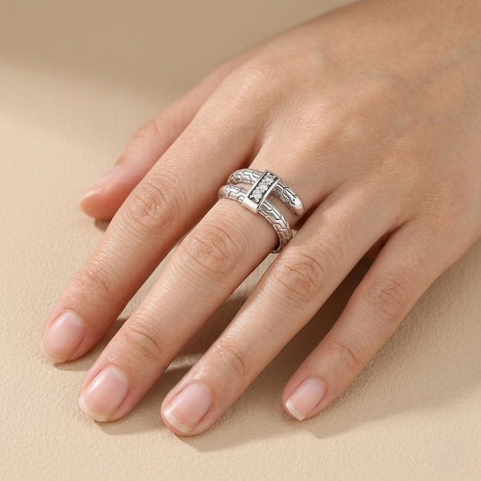 LUXURIANT DIAMOND - Lab Grown Diamant SI-GH Ring 925 Silber (Größe 16.00) ca. 0,14 ct