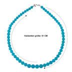 D'Joy AAAA Amazonit Halskette ca. 50 cm 925 Silber Rhodiniert ca. 210,00 ct.
