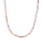 Mehrfarbiger Beryll Halskette ca. 50 cm 316L Edelstahl ca. 160.00 ct