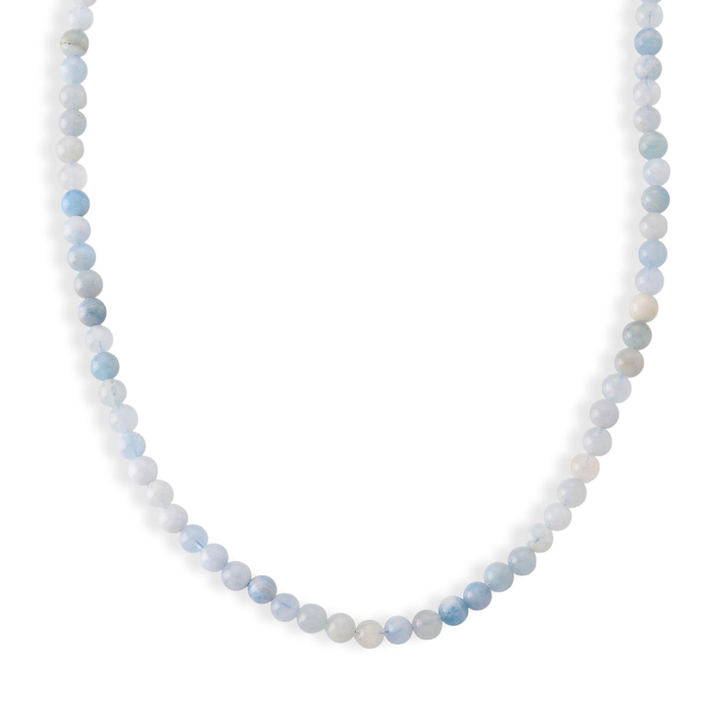 Mehrfarbiger Aquamarin Halskette ca. 50 cm 316L Edelstahl ca. 160,00 ct.