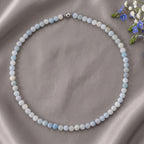 Mehrfarbiger Aquamarin Halskette ca. 50 cm 316L Edelstahl ca. 160,00 ct.