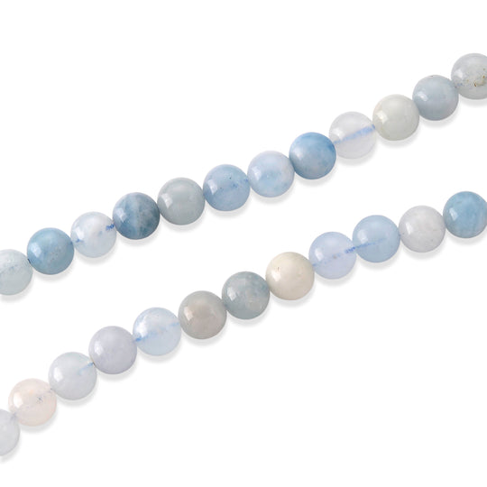 Mehrfarbige Aquamarin 50cm Halskette, Edelstahl - 160 ct.