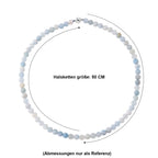 Mehrfarbiger Aquamarin Halskette ca. 50 cm 316L Edelstahl ca. 160,00 ct.