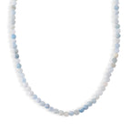 Mehrfarbiger Aquamarin Halskette ca. 50 cm 316L Edelstahl ca. 160,00 ct.