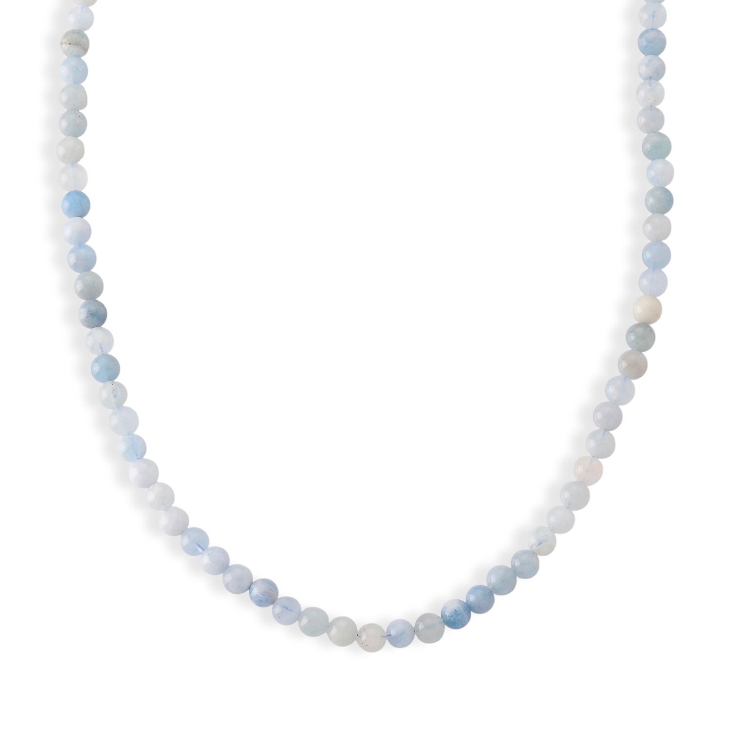 Mehrfarbiger Aquamarin Halskette ca. 50 cm 316L Edelstahl ca. 160,00 ct.