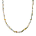 Mehrfarbiger Grün Beryll Halskette ca. 50 cm 316L Edelstahl ca. 160,00 ct.