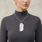 Ox Bone Anhänger 925 Silber ca. 48.10 ct
